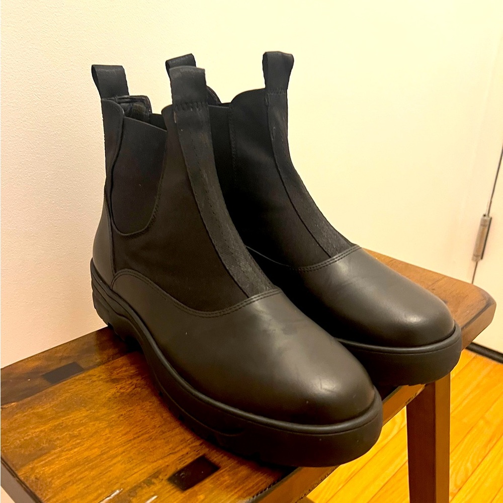 Brand New. Never been worn. Thesus x Frank & Oak rain boots. Black. Size 13